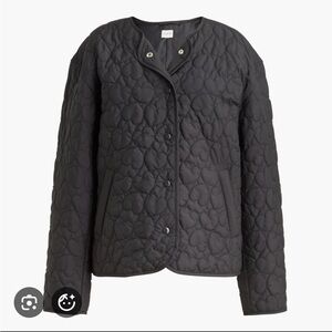 Jcrew Black Quilted Heart Jacket